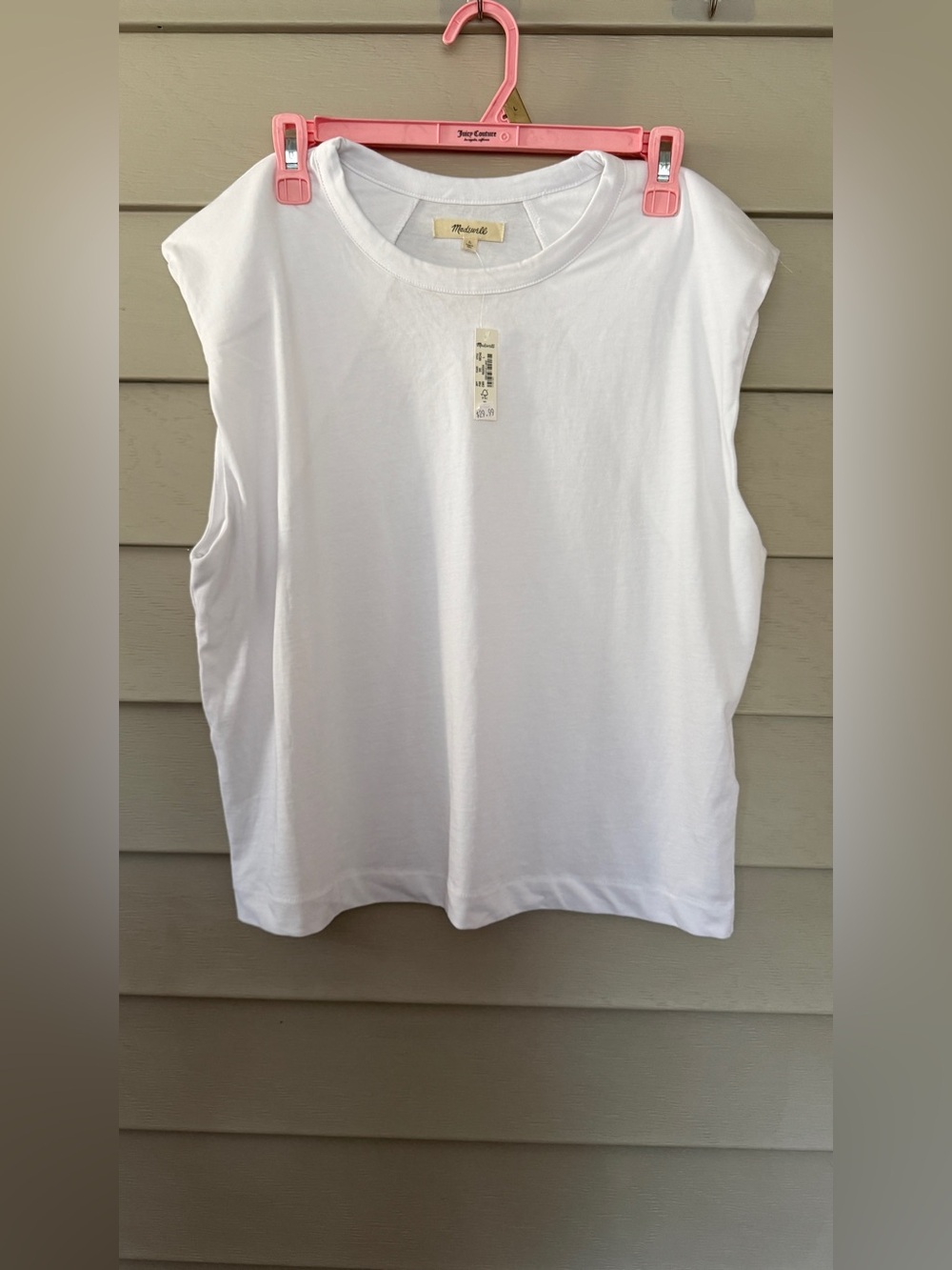 Madewell White Relaxed Crewneck muscle Tank size L